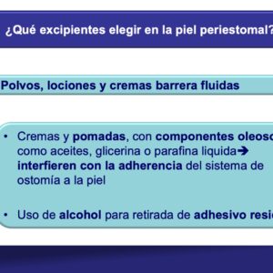 excipientes piel periestomal