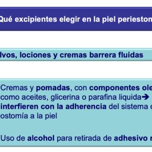 excipientes piel periestomal